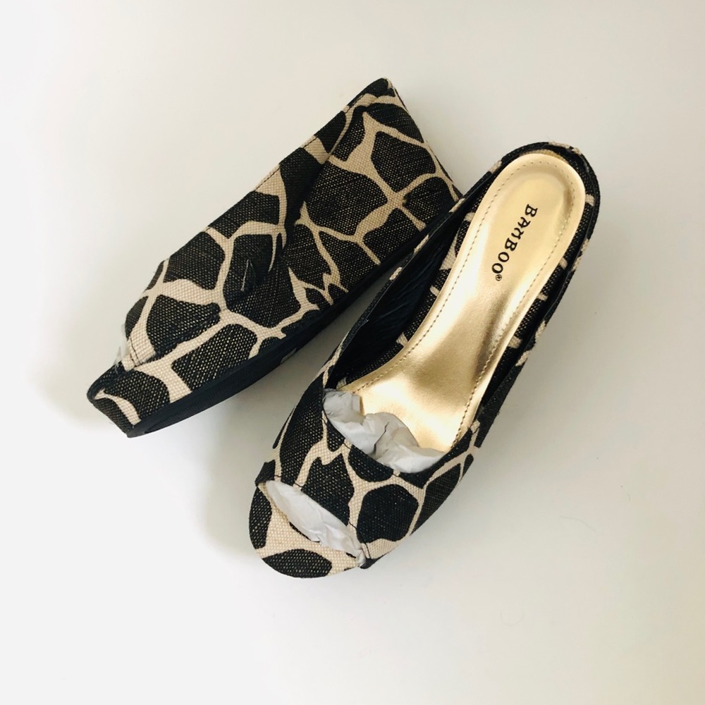 Print Open Toe Wedge - Picture 4 of 4
